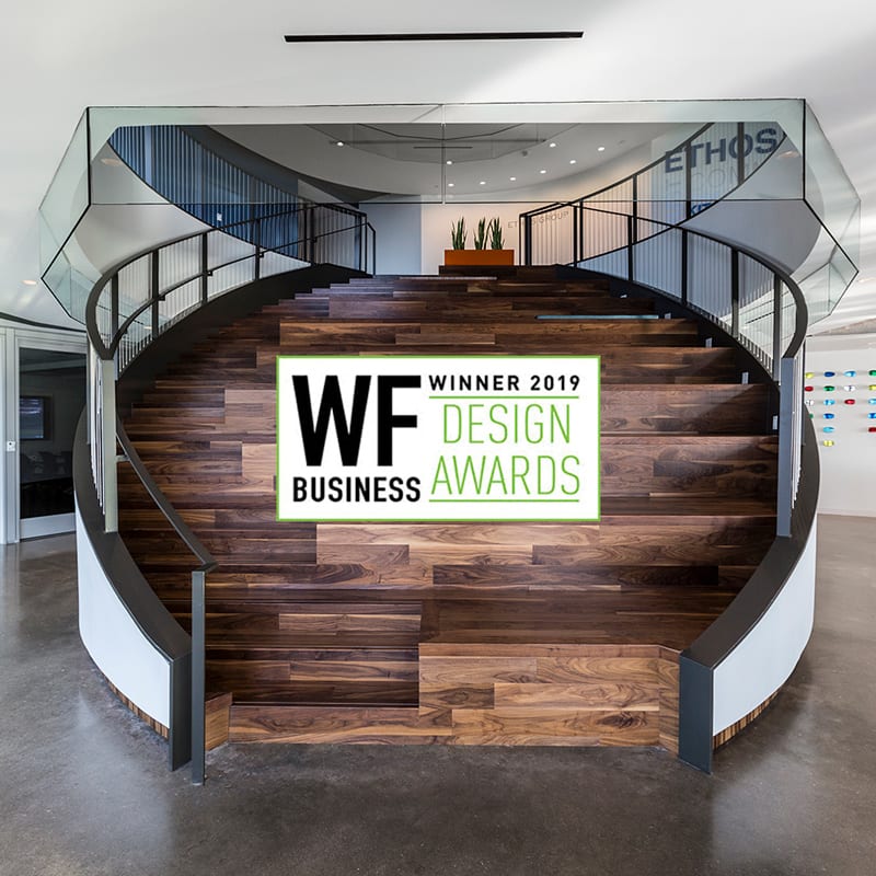 2019 Winner of Best Stairs by Wood Floor Magazine Woodwright