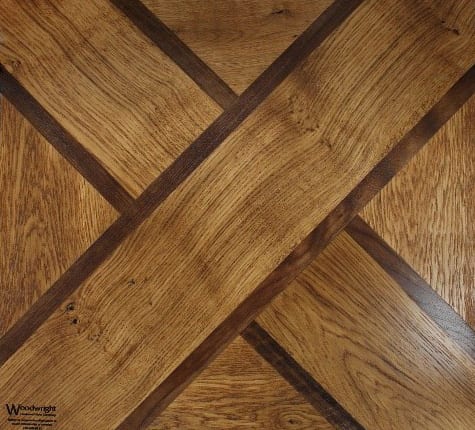 Custom Double Hand-Scraped Floor Pattern | Woodwright